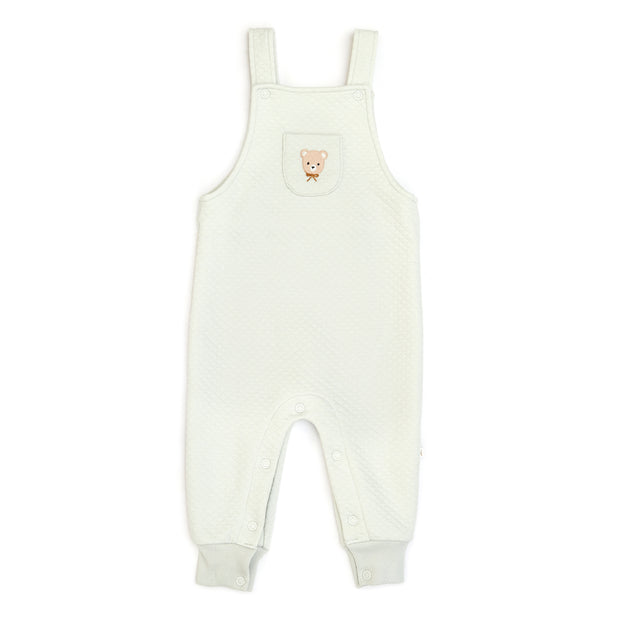 Romper Tirantes Jacquard Celeste Bordado Oso