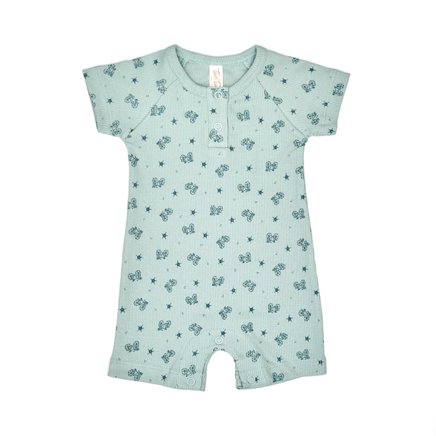 Romper Mc Short Verde Bicicletas de algodón rib