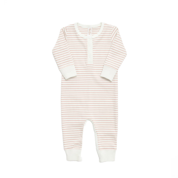 Romper Puños Rib Perla Rayas Rosado