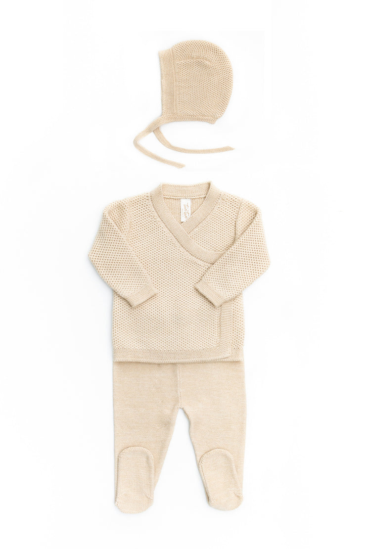 Set 3 Pcs Kimono + Pant + Bonet Avena
