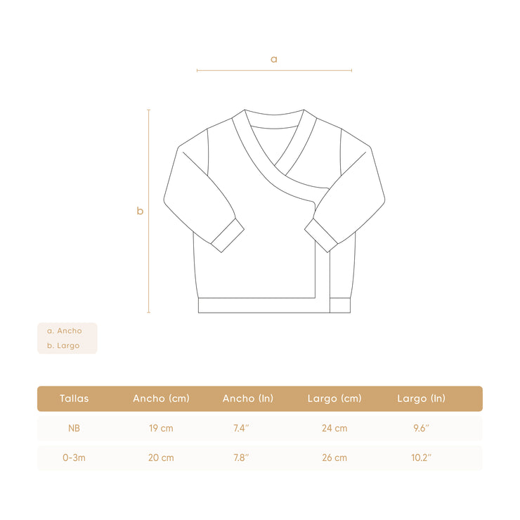 Set 3 Pcs Kimono + Pant + Bonet Avena