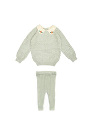 Set Sweater Cuello Bebe + Leggin Verde