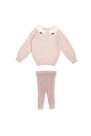 Set Sweater Cuello Bebe + Leggin Lila