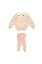 Set Sweater Cuello Bebe + Leggin Rosado