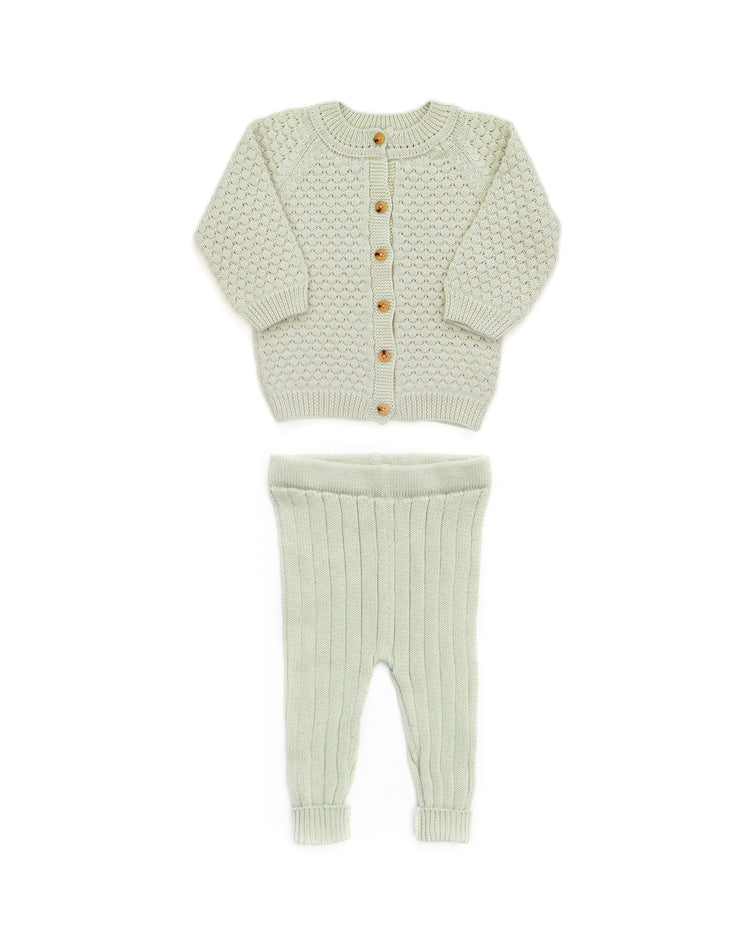 Set Cardigan Burbuja + Leggin Verde