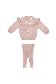 Set tejido Sweater Bobo + Leggin Lila de algodón