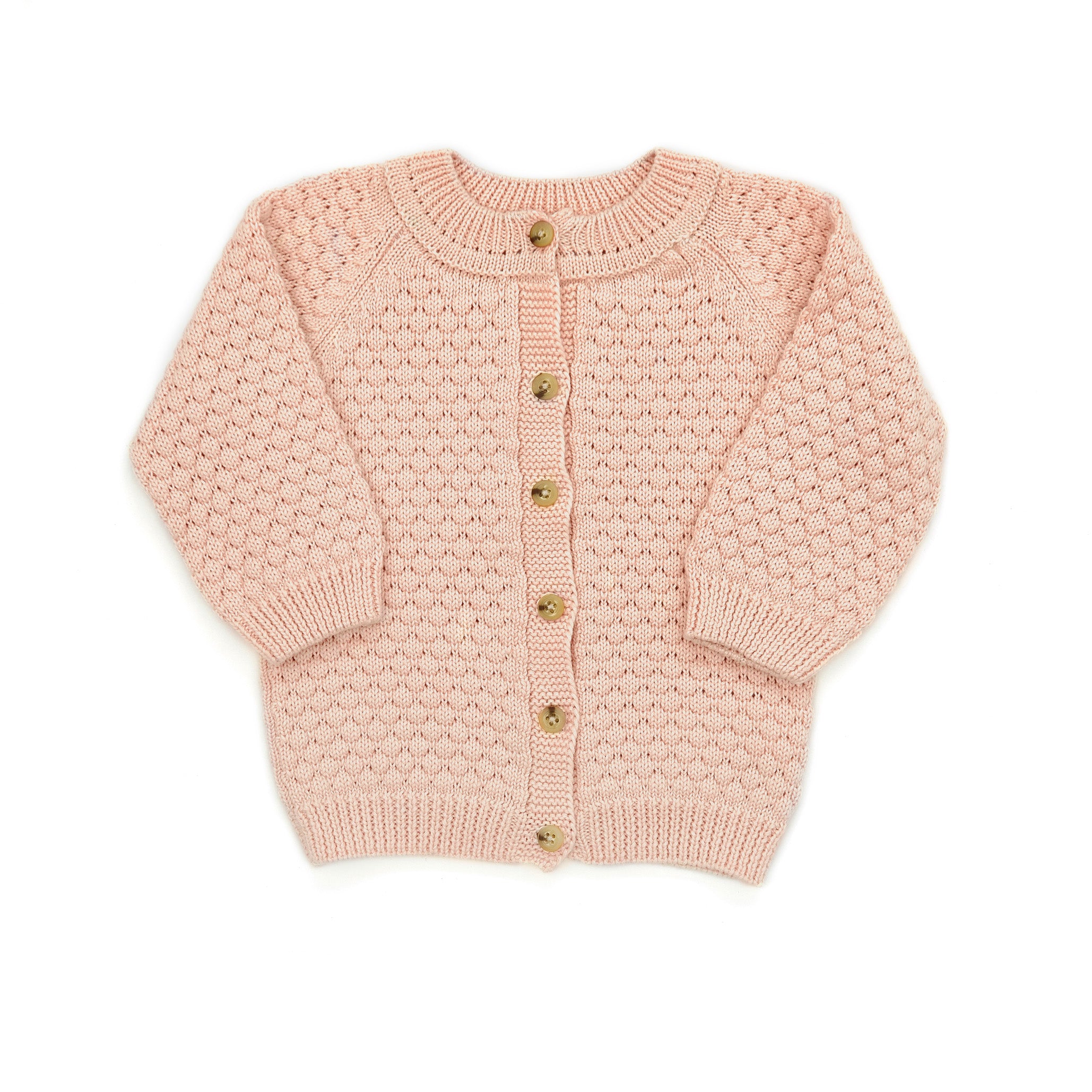 Cardigan Burbuja Rosado de algodon