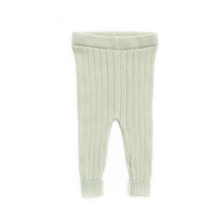 Set tejido Sweater Cuello Bebe + Leggin Verde de algodón