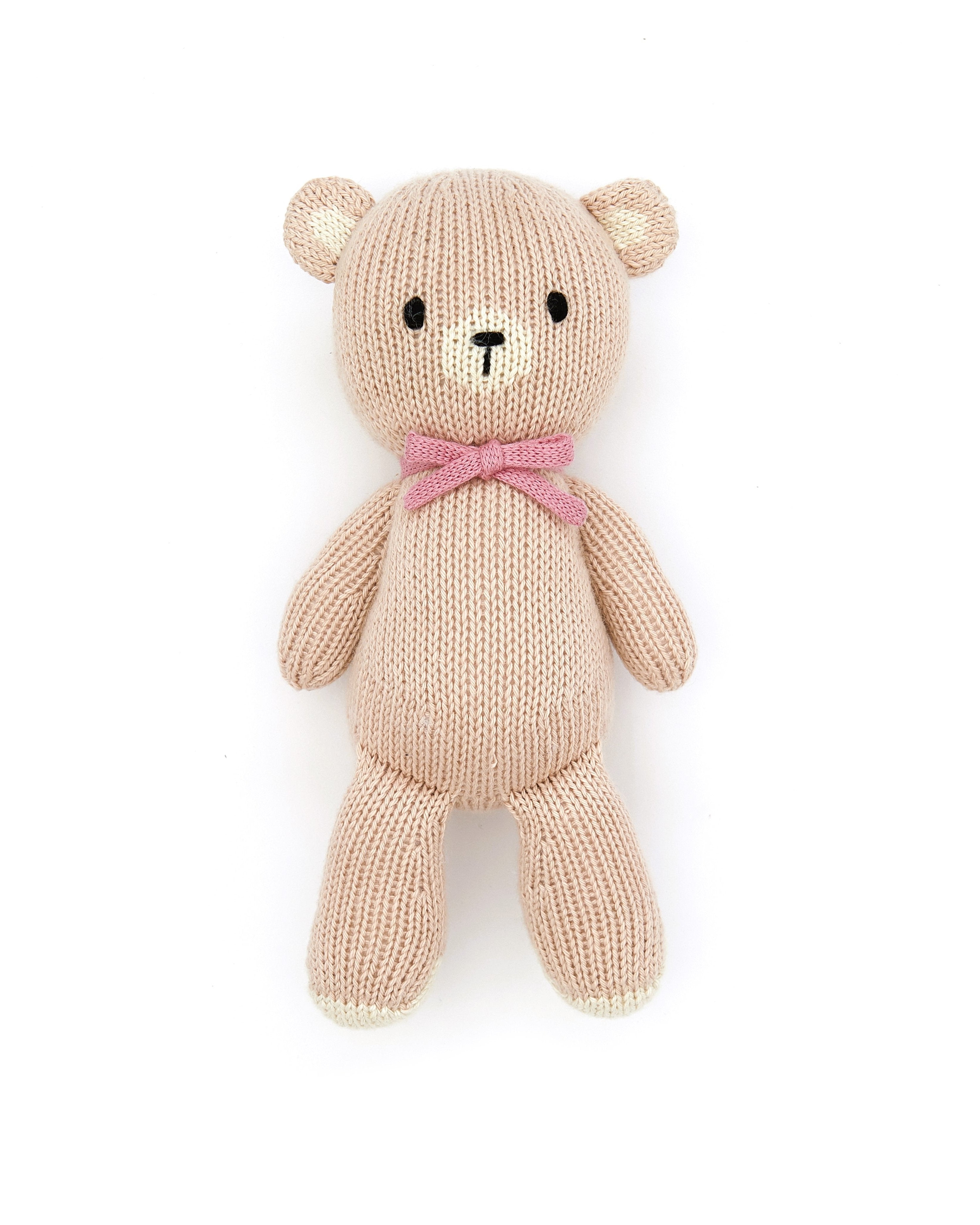 Osito Bebe de algodón tejido Rosado & Fucsia