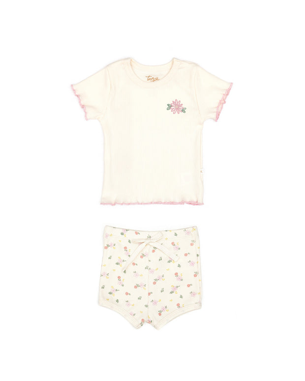 Set Polo + Short Perla / Perla flores