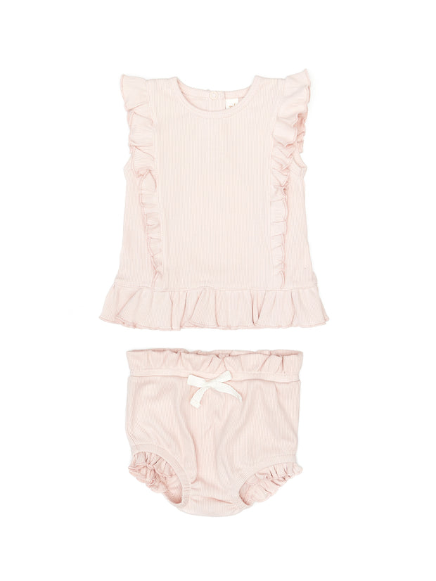 Set Top + Short Bombacho Rosado