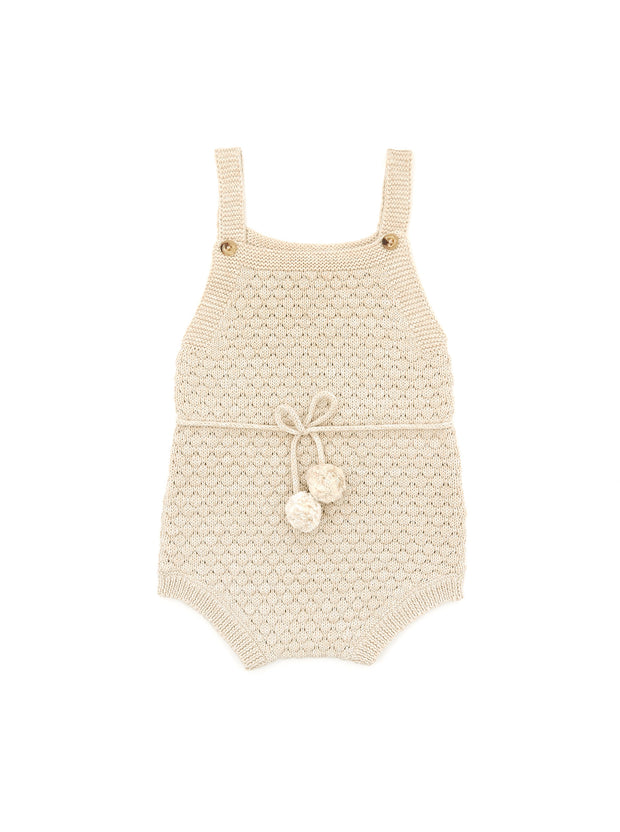 Bubble Romper Perla de algodón pima