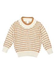 Sweater Dylan Beige & perla de algodón pima