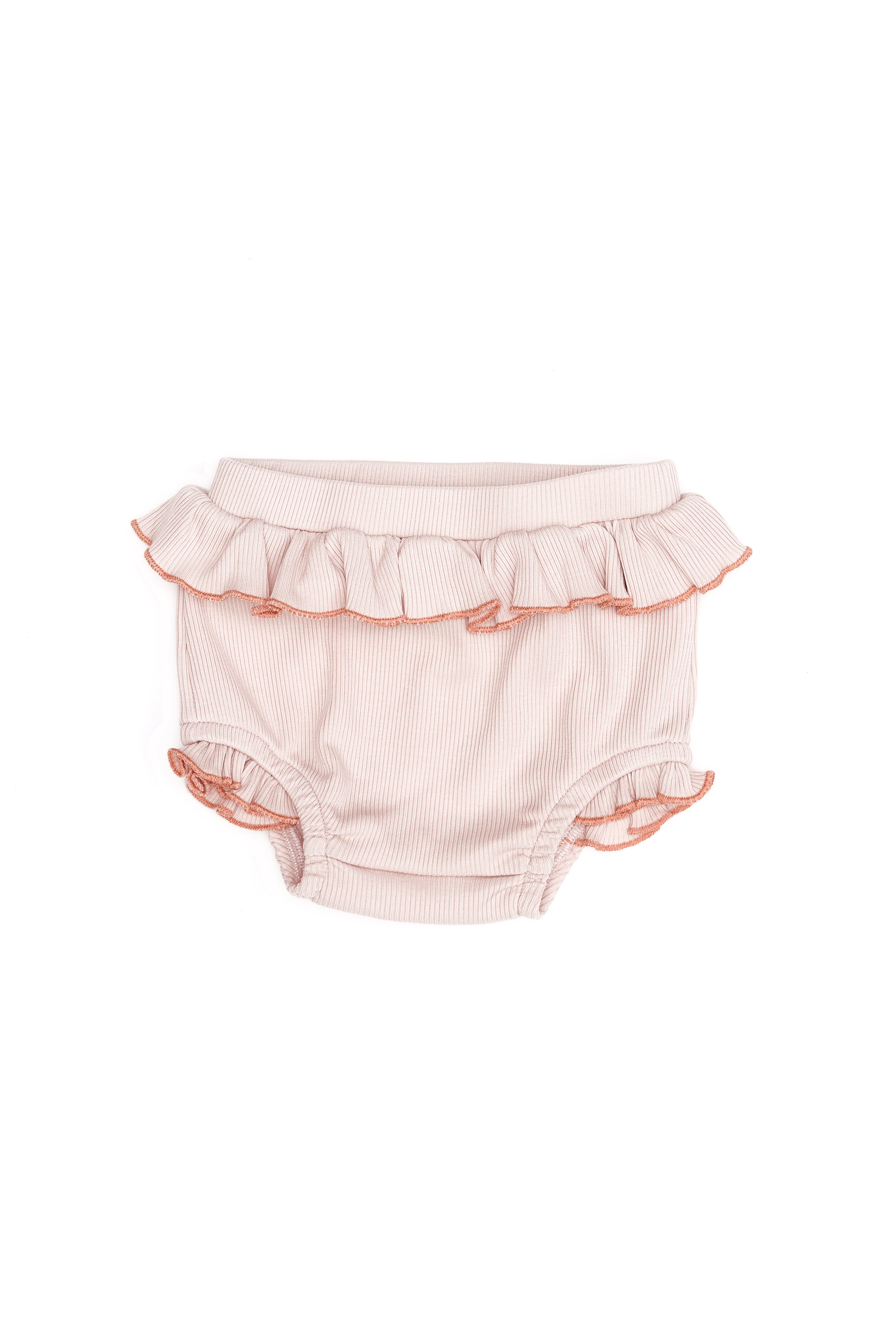 Conjunto 2 PCS Body Tiritas + Short Bombacho Rosado de Algodón Rib