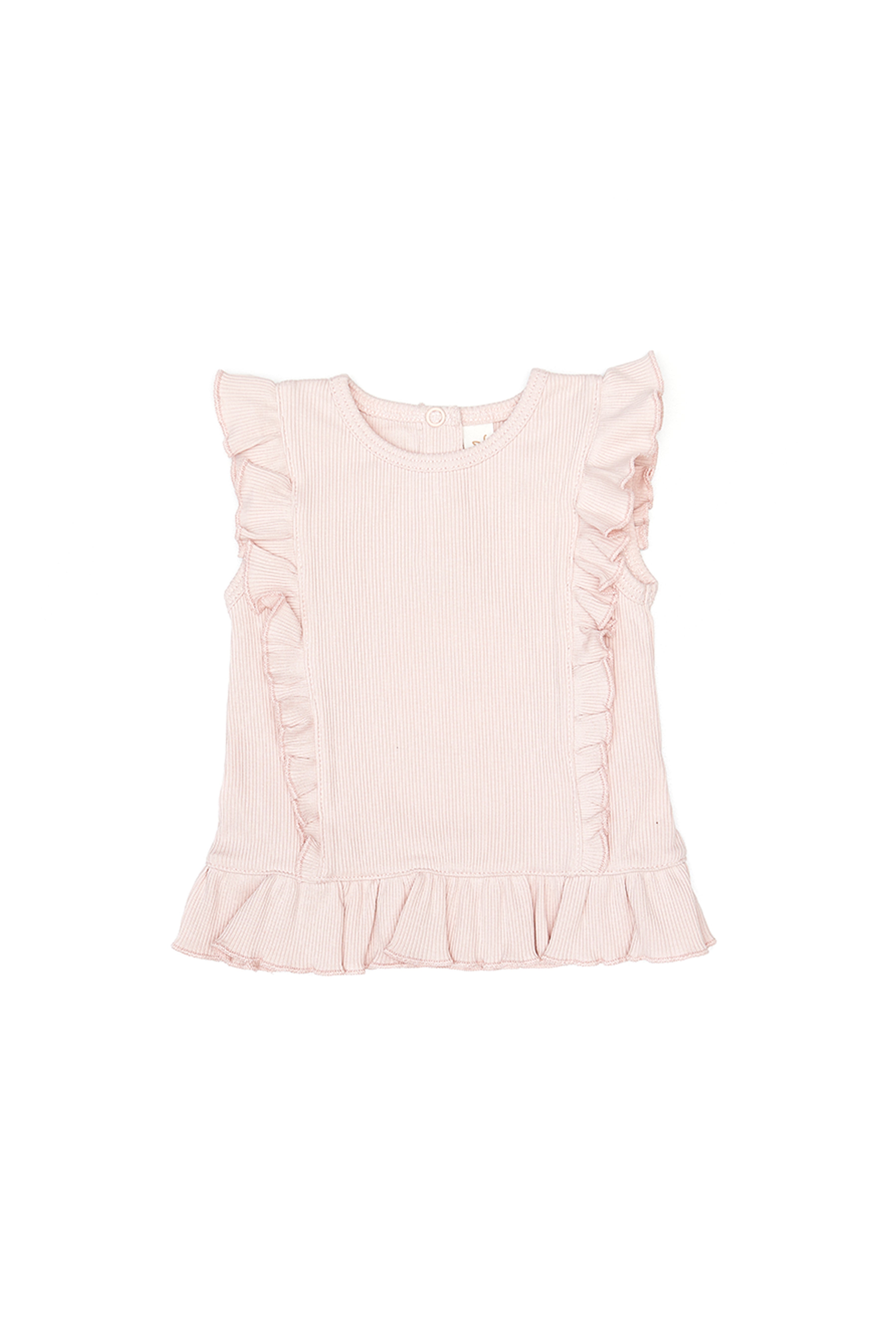 Conjunto 2 PCS Top + Short Bombacho Rosado Algodón Rib