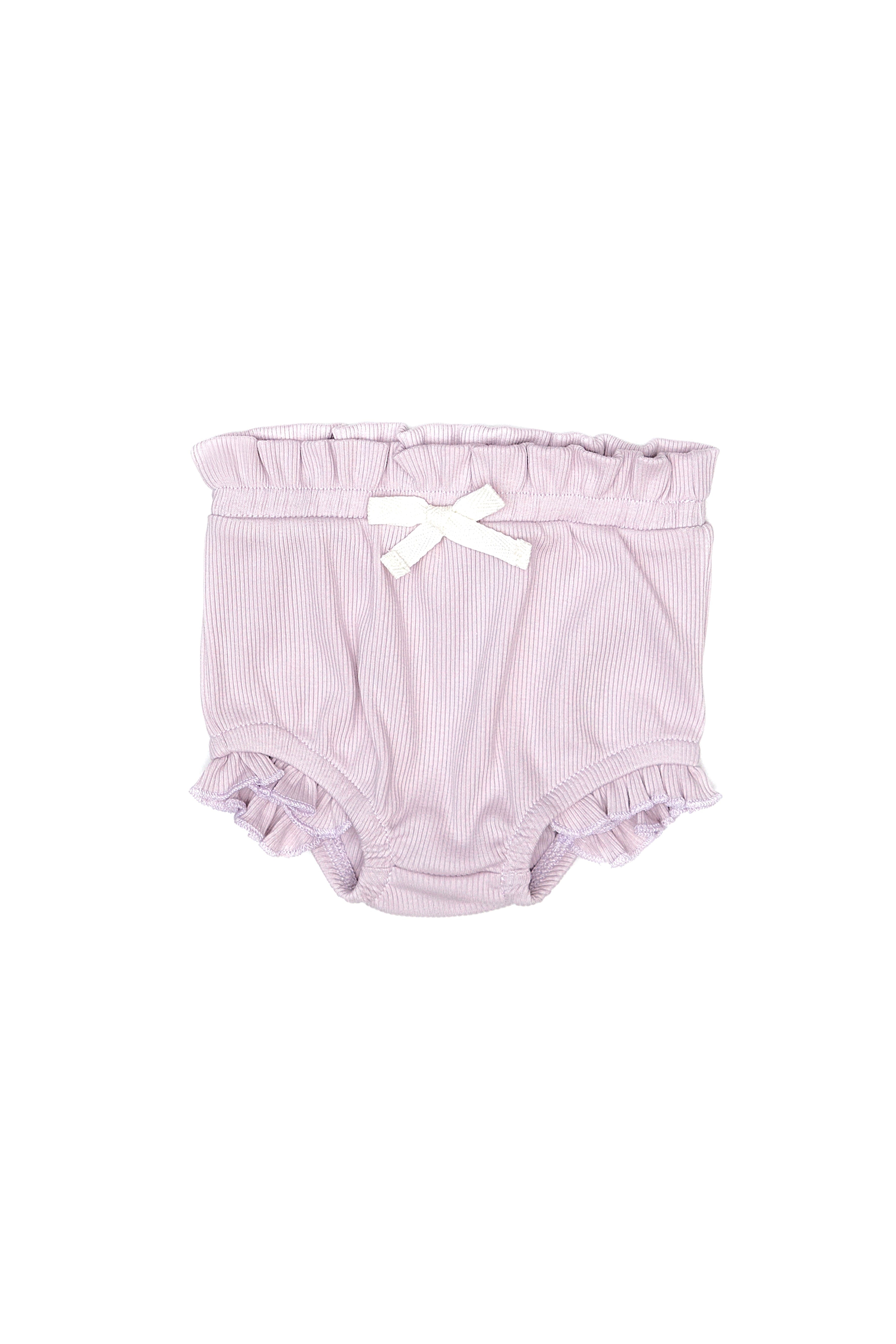 Conjunto 2 PCS Top + Short Bombacho Lila Algodón Rib