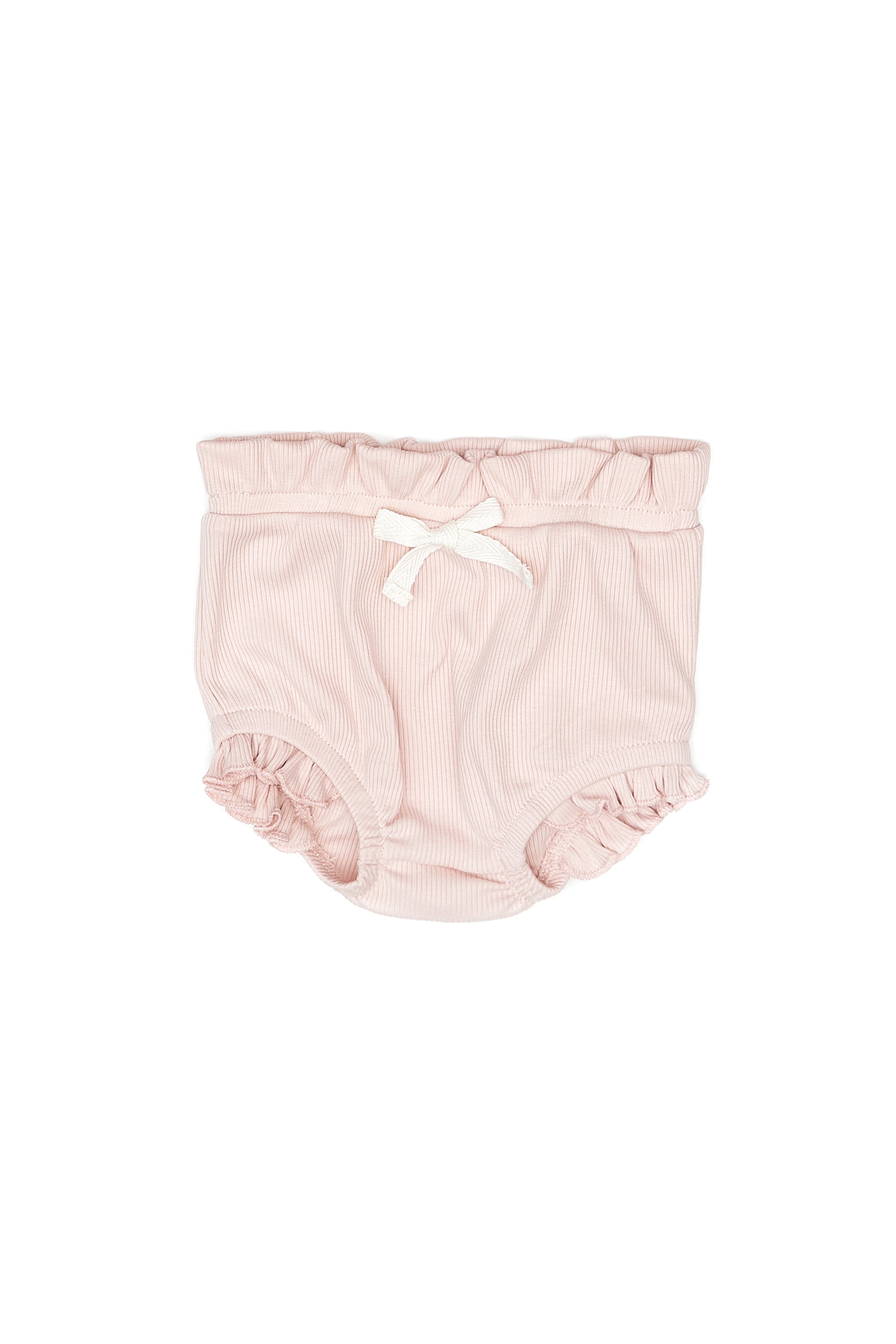 Conjunto 2 PCS Top + Short Bombacho Rosado Algodón Rib