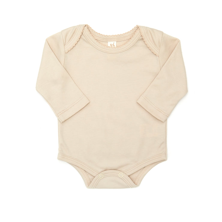 Body Solido Picueta Beige de Algodón Pima