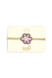 Ajuar Romper Flores Lila + Vincha Flores + Caja de Regalo