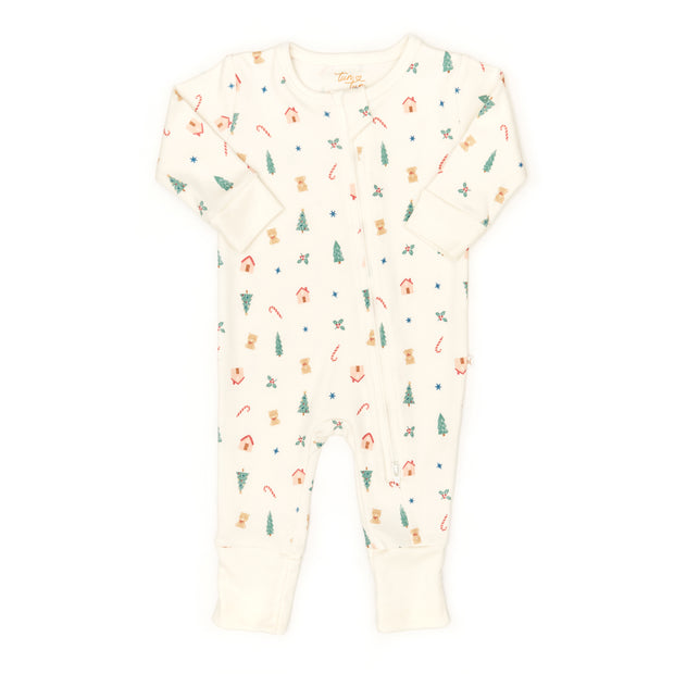 Romper Cierre Navidad de Algodón