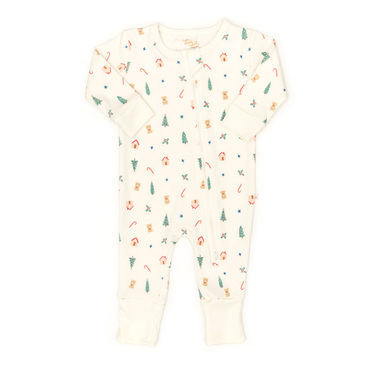Romper Cierre Navidad de Algodón