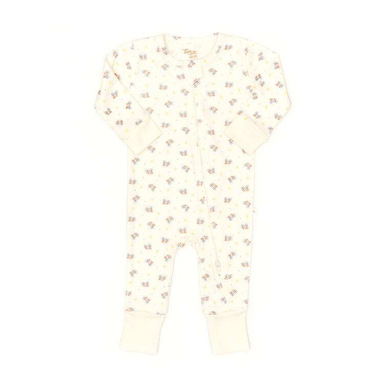 AJUAR ROMPER DE ALGODÓN PIMA + BABERO GRANDE + CAJITA DE REGALO