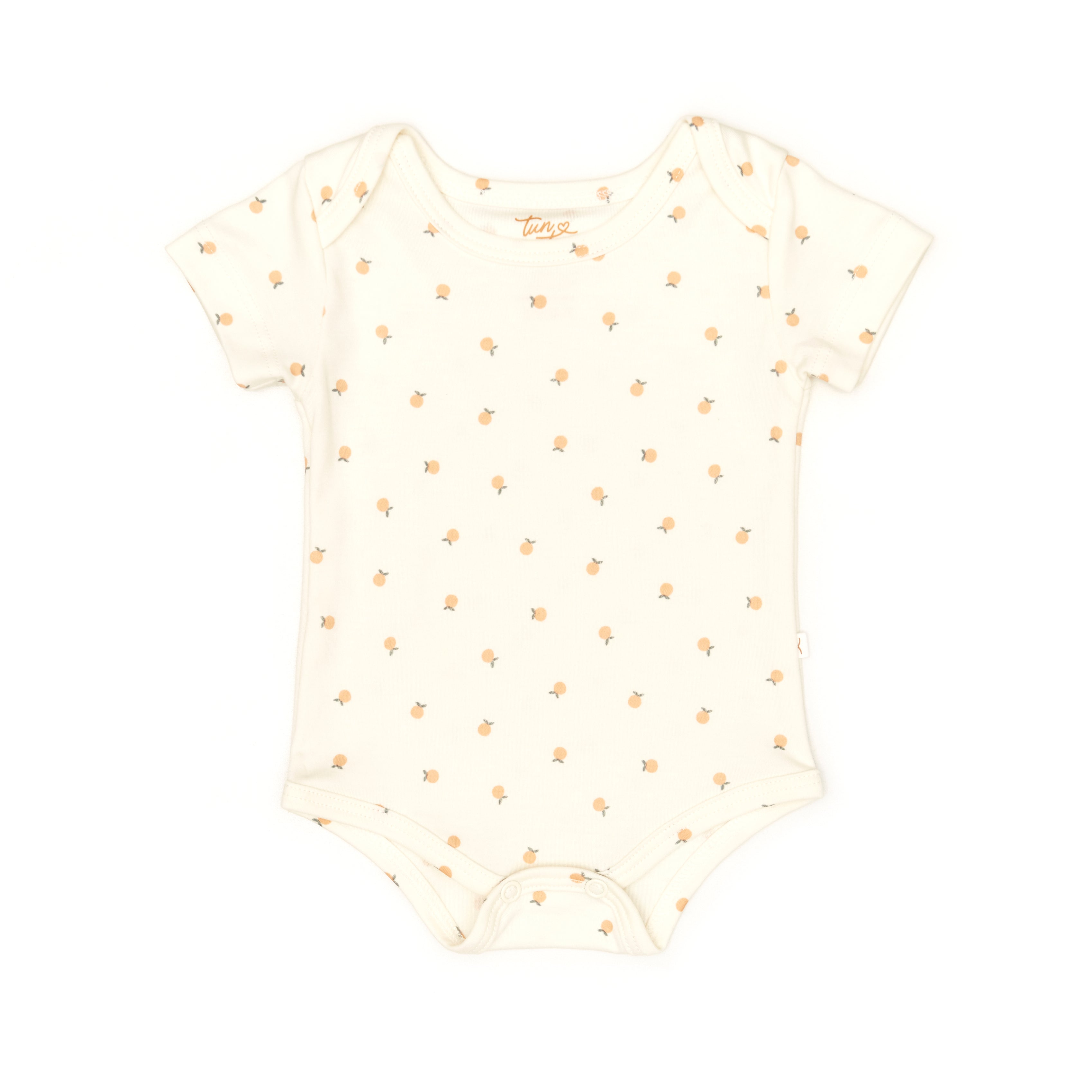 Conjunto 2PCS Body Perla Naranjas de Algodón Pima + Overall Cuadros Verde French Terry