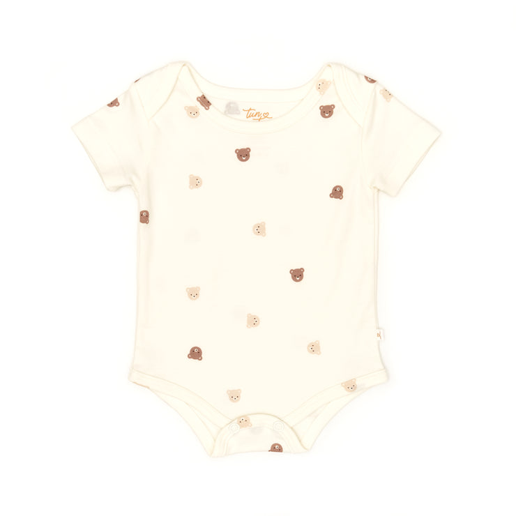 Set Bodys 2 Pcs  Perla/ Perla Osos de algodón pima