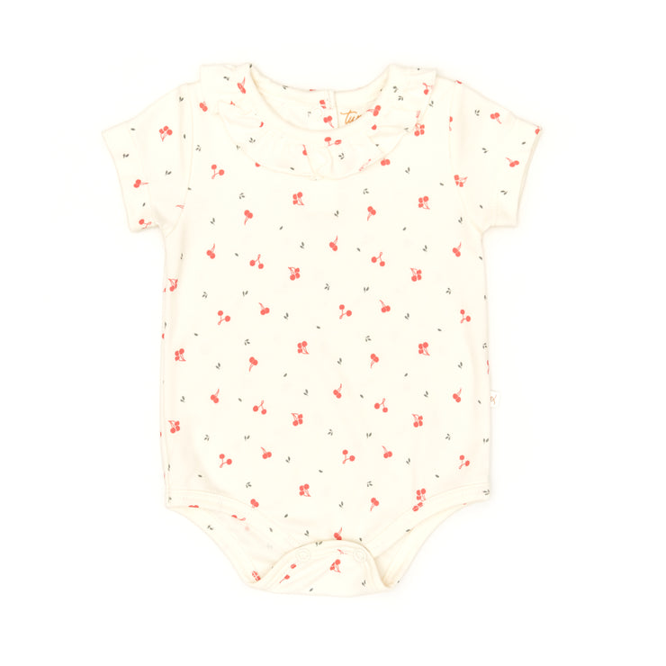 Set Body Bobo + Overall Perla Cerezas Rojas / Cuadros Rojo