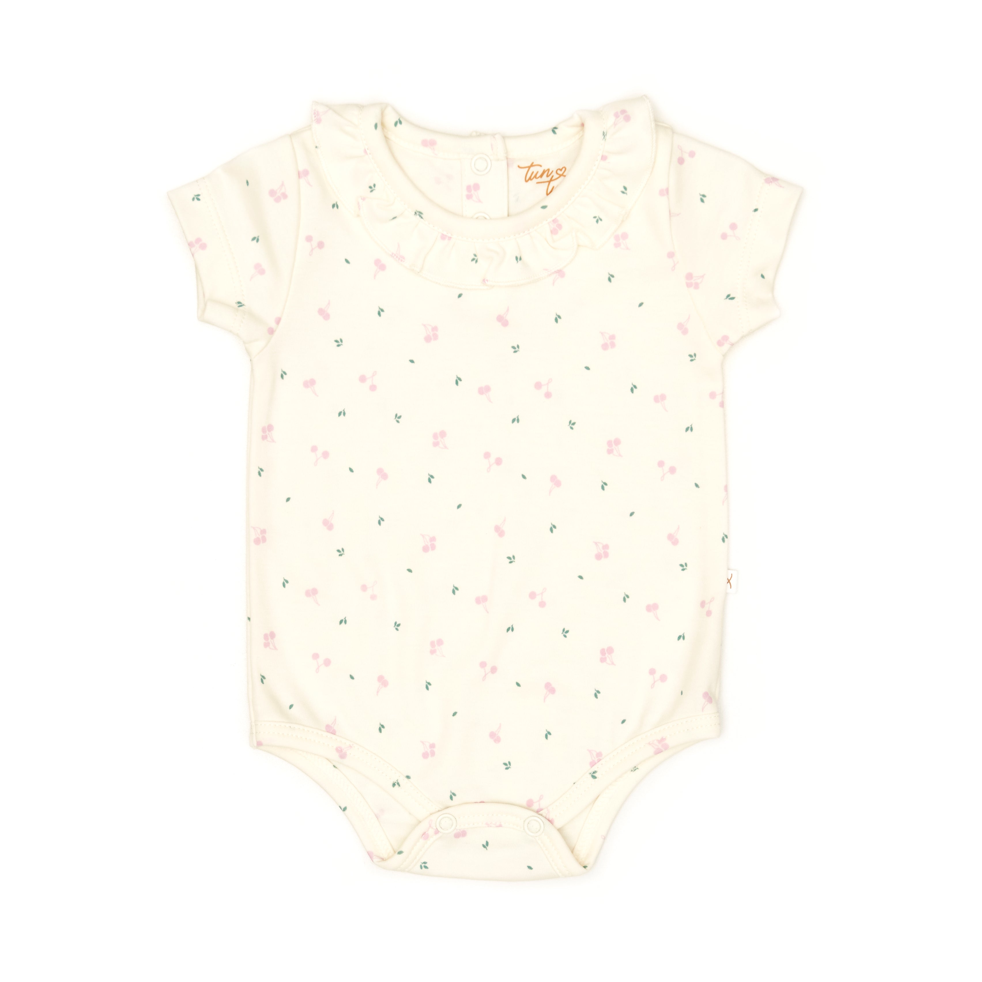 Conjunto 2PCS Body Bobo + Pant Perla Cerezas Fucsia de Algodón Pima