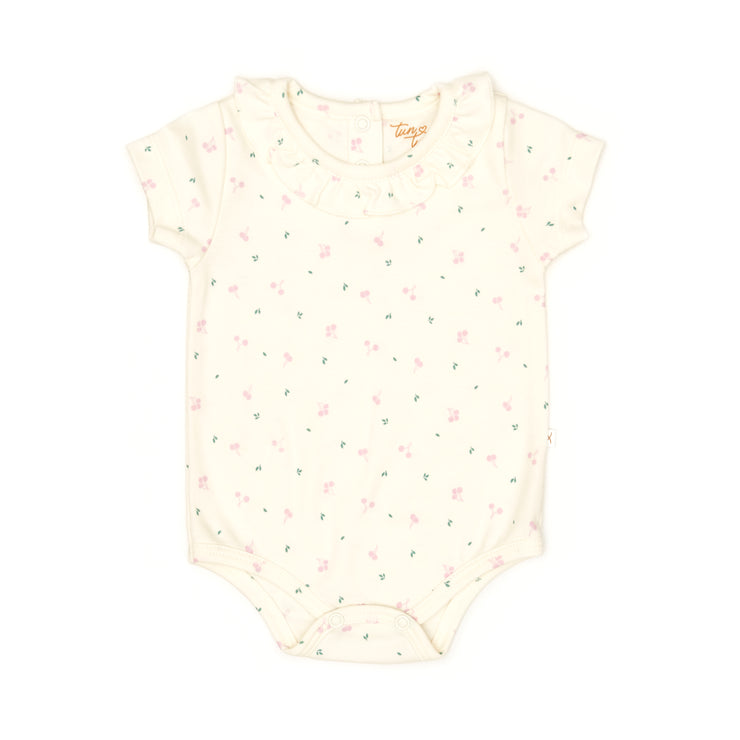 Set Body Bobo + Overall Perla Cerezas Fucsia / Cuadros Fucsia