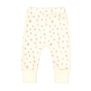 Set 2 Pcs Body Bobo + Pant Perla / Perla Flores de algodón pima