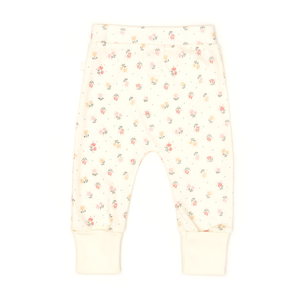 Set 2 Pcs Body Bobo + Pant Perla / Perla Flores de algodón pima