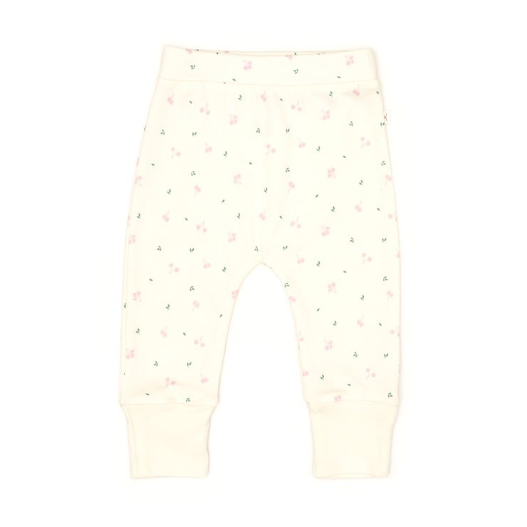 Set 2 Pcs Body Bobo + Pant Perla Cerezas Fucsia de algodón pima