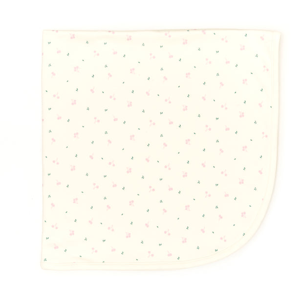 Manta De Algodón Perla Cerezas Fucsia