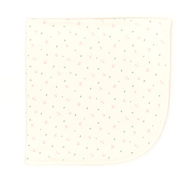 Manta De Algodón Perla Cerezas Fucsia