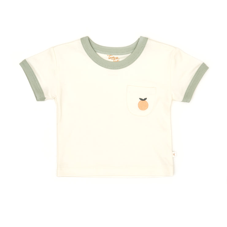 Set Polo  Bolsillo + Short Perla / Verde de algodón