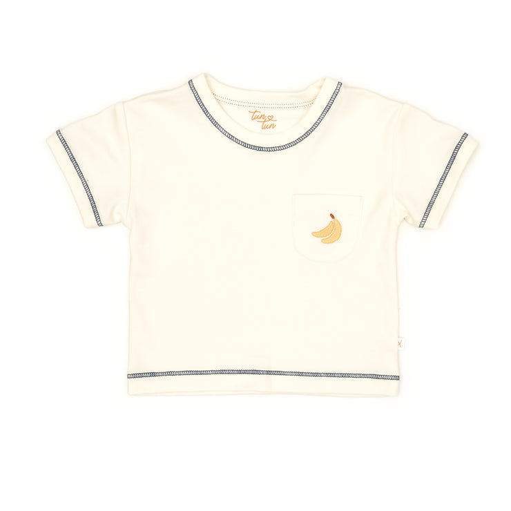 Set Polo  Bolsillo + Short Perla / Azul de algodón