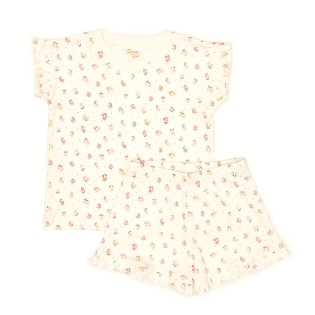 Pijama Bobos Perla Flores de algodón pima