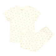 Pijama Polo + Pantalon Perla Naranjas de algodón pima