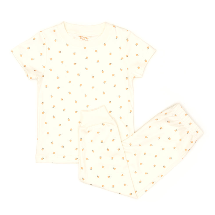 Pijama Polo + Pantalon Perla Naranjas de algodón pima