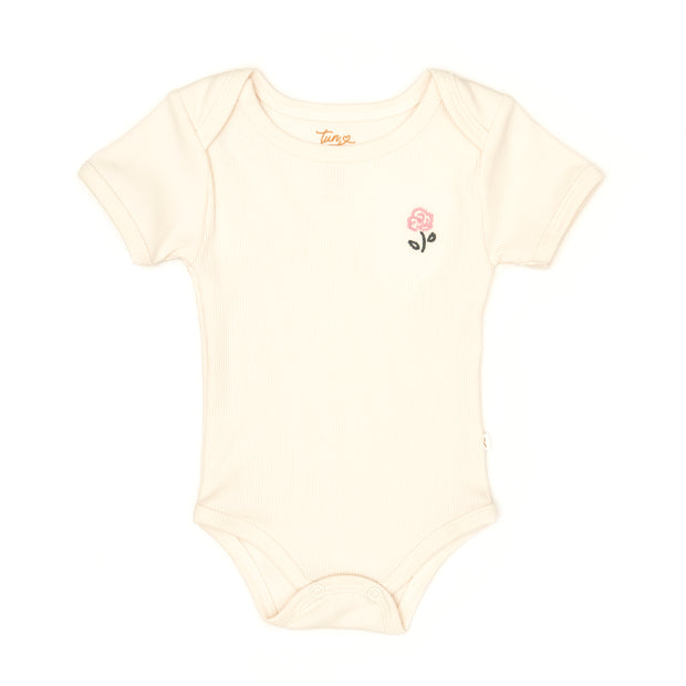 Set Body + Short Bombacho Perla/ Perla Mariposas algodon rib