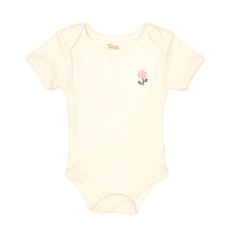 Set Body + Short Bombacho Perla/ Perla Mariposas algodon rib