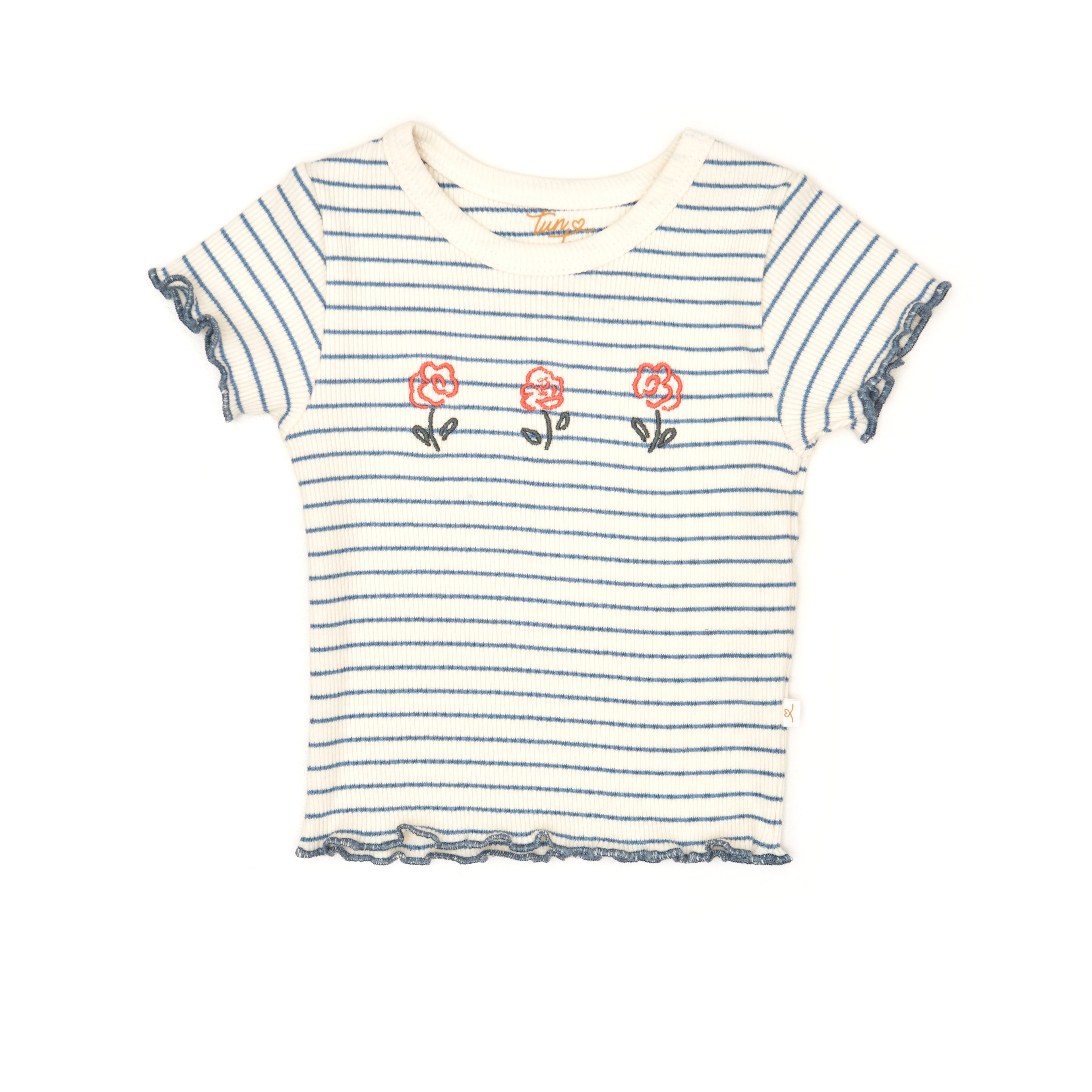 Conjunto 2PCS Polo Urbeon  Rayas Azul de Algodón Rib + Short Bombacho Azul French Terry