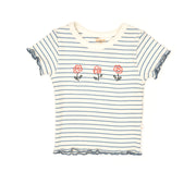 Set Polo Urbeon + Short Bombacho Rayas Azul /  Azul de algodón