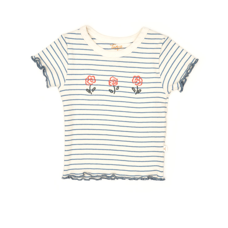 Set Polo Urbeon + Short Bombacho Rayas Azul /  Azul de algodón