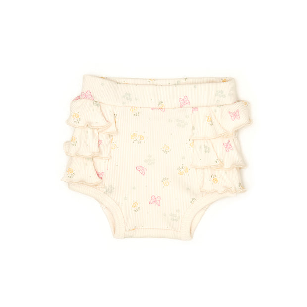 Set Body + Short Bombacho Perla/ Perla Mariposas algodon rib