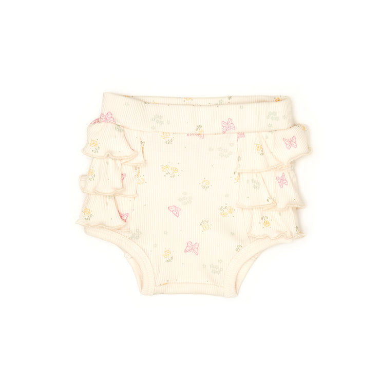 Set Body + Short Bombacho Perla/ Perla Mariposas algodon rib