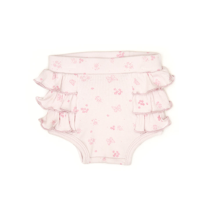 Set Body + Short Bombacho Lila/ Lila Mariposas algodón rib