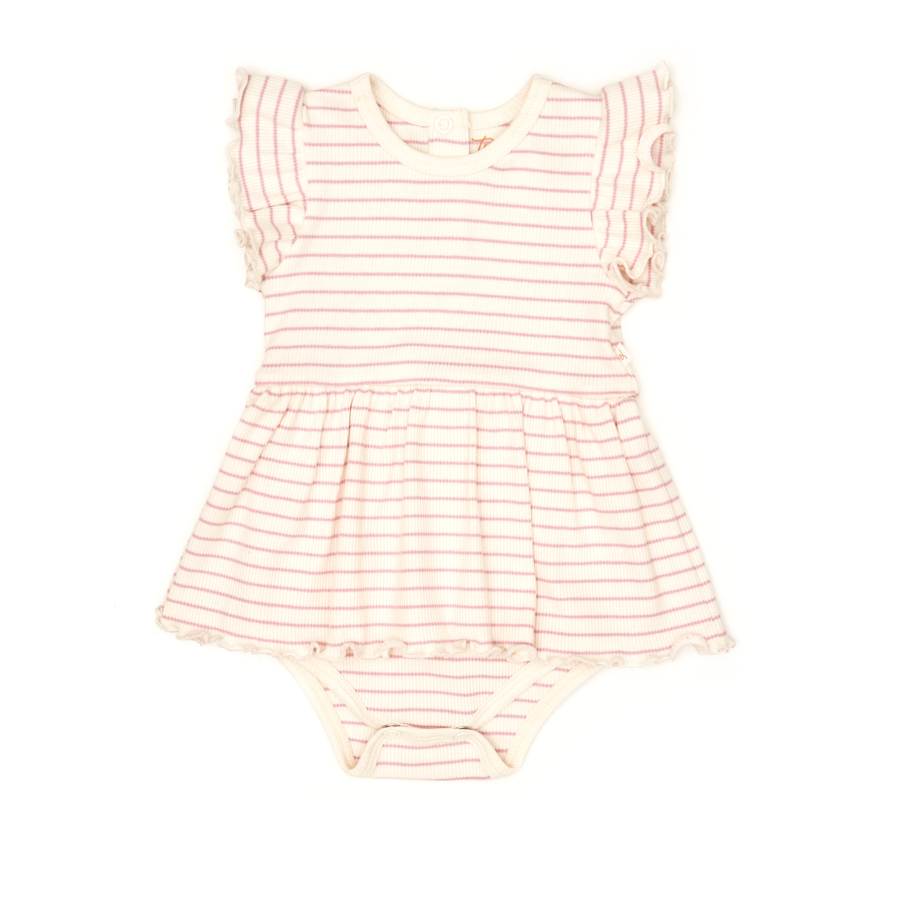 Vestido Body  Perla Rayas Fucsia de algodón rib